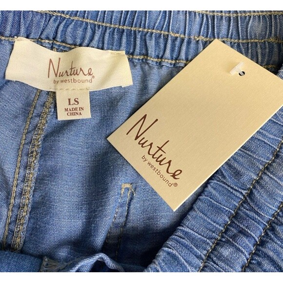 Nurture by Westbound Drawstring Wide Leg Ankle Pull-On Pants, Womens, L Short - Picture 5 of 12